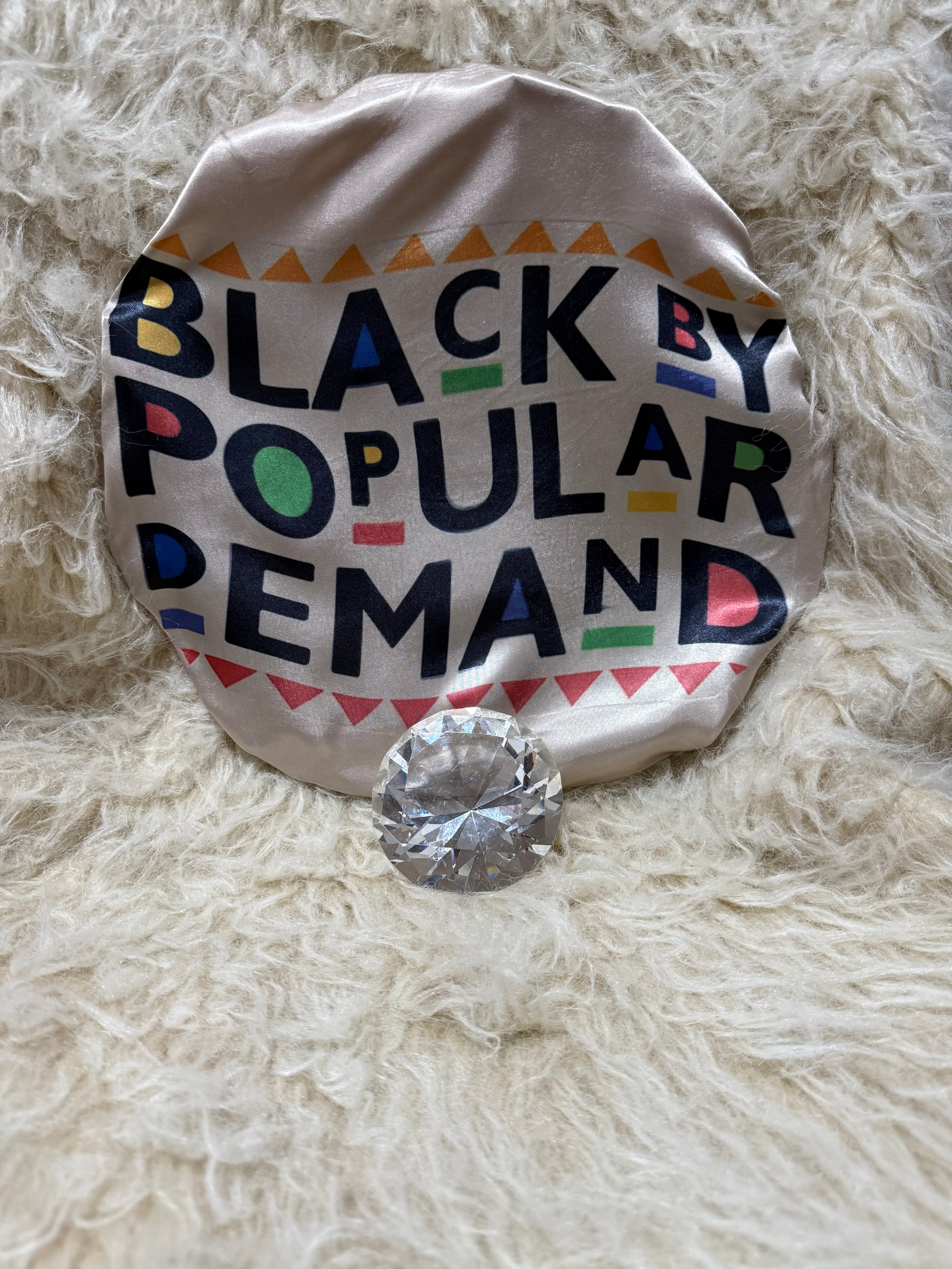 Black by popular demand gold hair bonnet